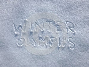 Winter Olympics - Snow Writing photo