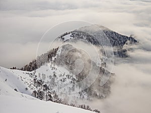 Winter over Val Grande National Park
