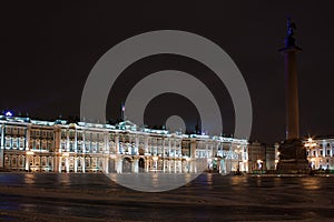 Winter Palace and Alexander Column, Russia