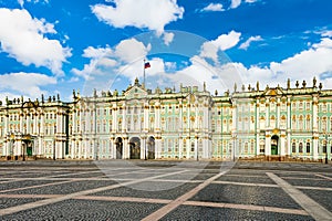 Winter Palace and Hermitage Museum.  Saint Petersburg. Russia