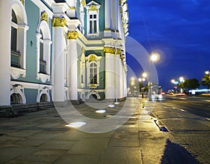 Winter Palace at night