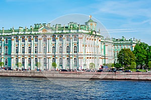 Winter Palace State Hermitage museum and Neva river, Saint Petersburg, Russia