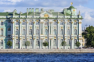 Winter Palace (State Hermitage museum) and Neva river, Saint Petersburg, Russia