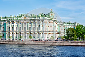 Winter Palace (State Hermitage museum) and Neva river, Saint Petersburg, Russia