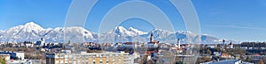 Winter Panorama of Kranj, Slovenia, Europe. photo