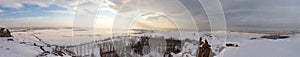 Winter panorama of Lake Van shore, Turkey