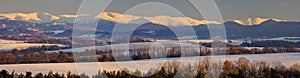 Winter panorama of Low Tatras mountains