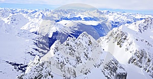 Winter panorama tyrol alps