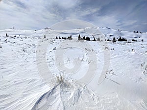 Winter panorama of Vitosha Mountain, Bulgaria