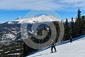Winter panoramic view at Breckenridge Ski resort
