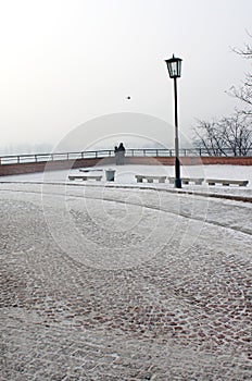 Winter park near Wawel castle