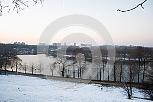 Winter in the park, Parcul Tineretului in Bucharest