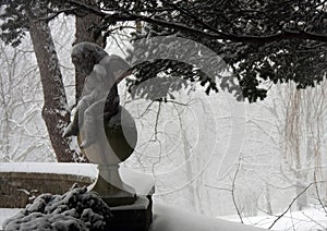 Winter park statue