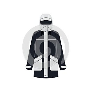 Winter Parka Jacket Vector Illustration