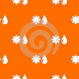Winter pattern vector orange