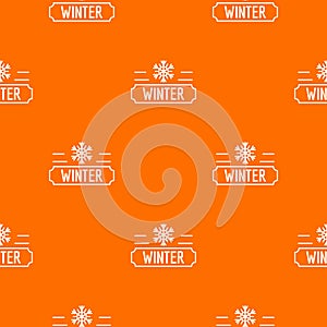 Winter pattern vector orange