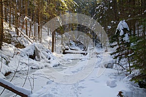 Zima na Pieckach, Národný park Slovenský raj, Slovensko