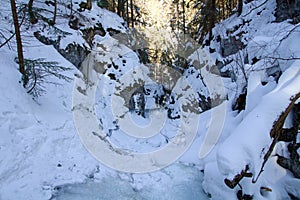 Winter in Piecky, Slovak Paradise National park, Slovakia