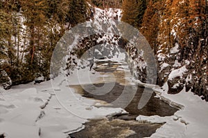 Winter in Pigeon River Provincial Park in Northern Ontario by Th