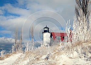 Winter Point Betsie Lighthouse in Michigan