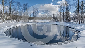 Winter Pond Reflections