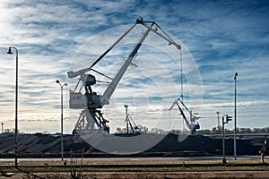 Winter port on the Danube