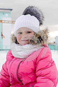 Winter portrait of little girl