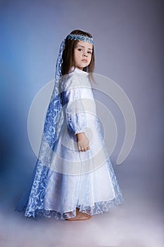 Winter queen style child. costume