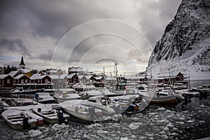 Winter in Reine, Lofoten Islands, Northern Norway