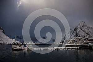 Winter in Reine, Lofoten Islands, Northern Norway