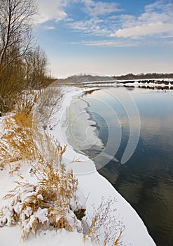 Winter river in January