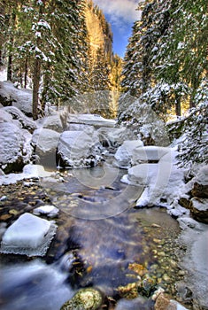 Winter river landscape