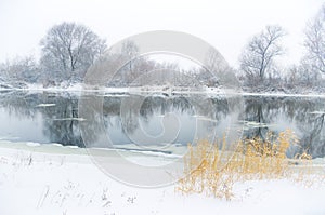 Winter river llandscape