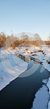 Winter riverway photo