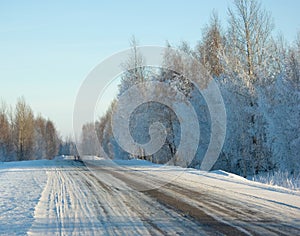 Winter road..
