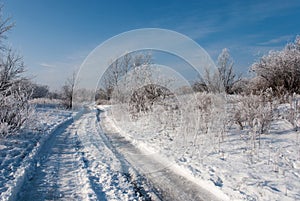 Winter road, Obolon, Kiev
