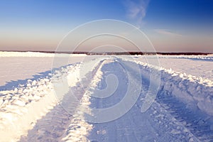 Winter road . track.