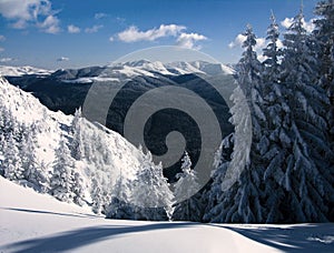 Winter in Romania mountains