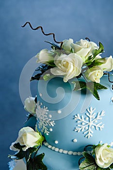 Winter Rose wedding cake