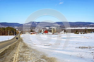 Winter rural landscape New York State