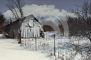 Winter rural scenics and landscapes of Ontario canada in the heart of winter and snow.