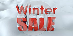 Winter Sale Advertising Banner Design.