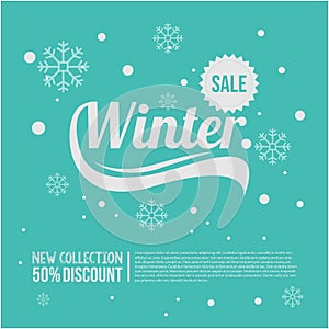 Winter sale banner special isolated vector image