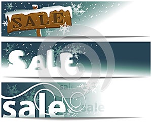Winter sale banners