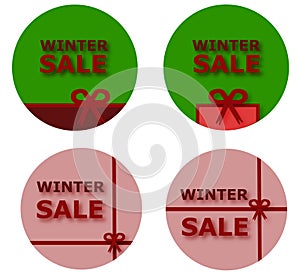 Winter sale buttons