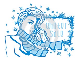 Winter sale card