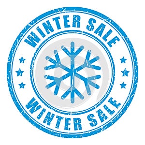 Winter sale rubber stamp