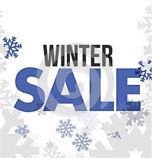 Winter sale snowflakes illustration design
