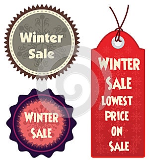 Winter sale stock display Creative business promotional v