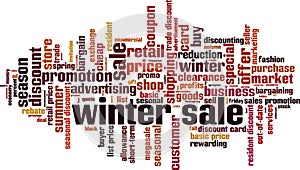 Winter sale word cloud